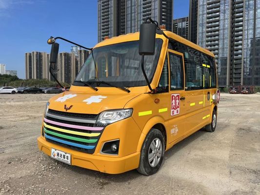 Wuling 19 Koltuk Kullanılmış Okul Otobüsleri Benzin Yakıt Yenilenmiş Okul Otobüsü