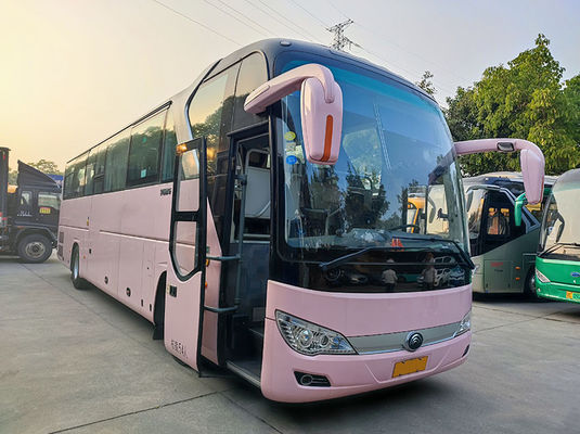 Lüks Pembe Kullanılmış Otobüsler Euro 5 LHD Kullanılmış Dizel Servis Otobüsü Satılık