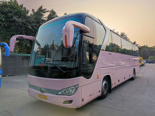 Lüks Pembe Kullanılmış Yutong Otobüsleri Euro 5 LHD Kullanılmış Dizel Otobüs Satılıyor