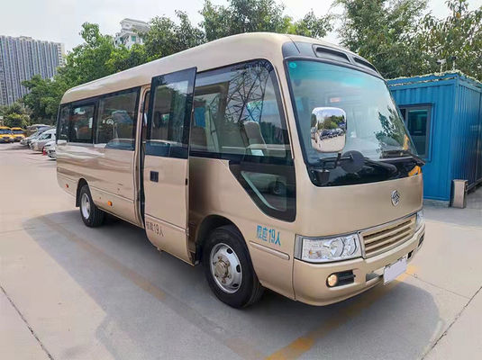 Golden Dragon Kullanılmış LHD Kamyonetler Dizel AC Kullanılmış Küçük Otobüsler 19 Koltuk