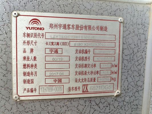 İyi Durumda Dizel Kullanılmış Şehir İçi Otobüsü 8 metre LHD, Yolcu 19 koltuk, Maksimum hız 69 km/s