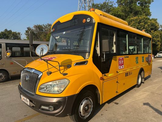 36 Koltuklu Sarı Dizel Motorlu LHD ZK6669DX7 Çin Malı Kullanılmış Okul Otobüsü