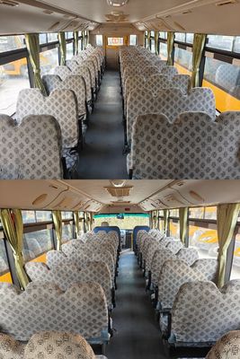 56 Koltuklu Dizel Motorlu LHD KLQ6106XQE4 Uesd Okul Otobüsü Çin'de Yapılmış