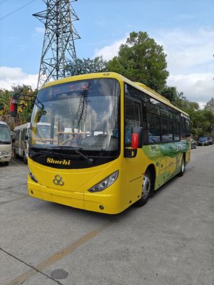 Yeni Enerji Saf Elektrikli Shuchi Otobüsü 62/31 Koltuk Sarı İkinci El LHD Şehir Otobüsü